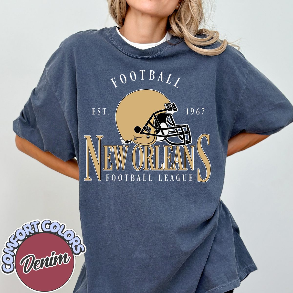 Unisex New Orleans football vintage t-shirt for men and women
