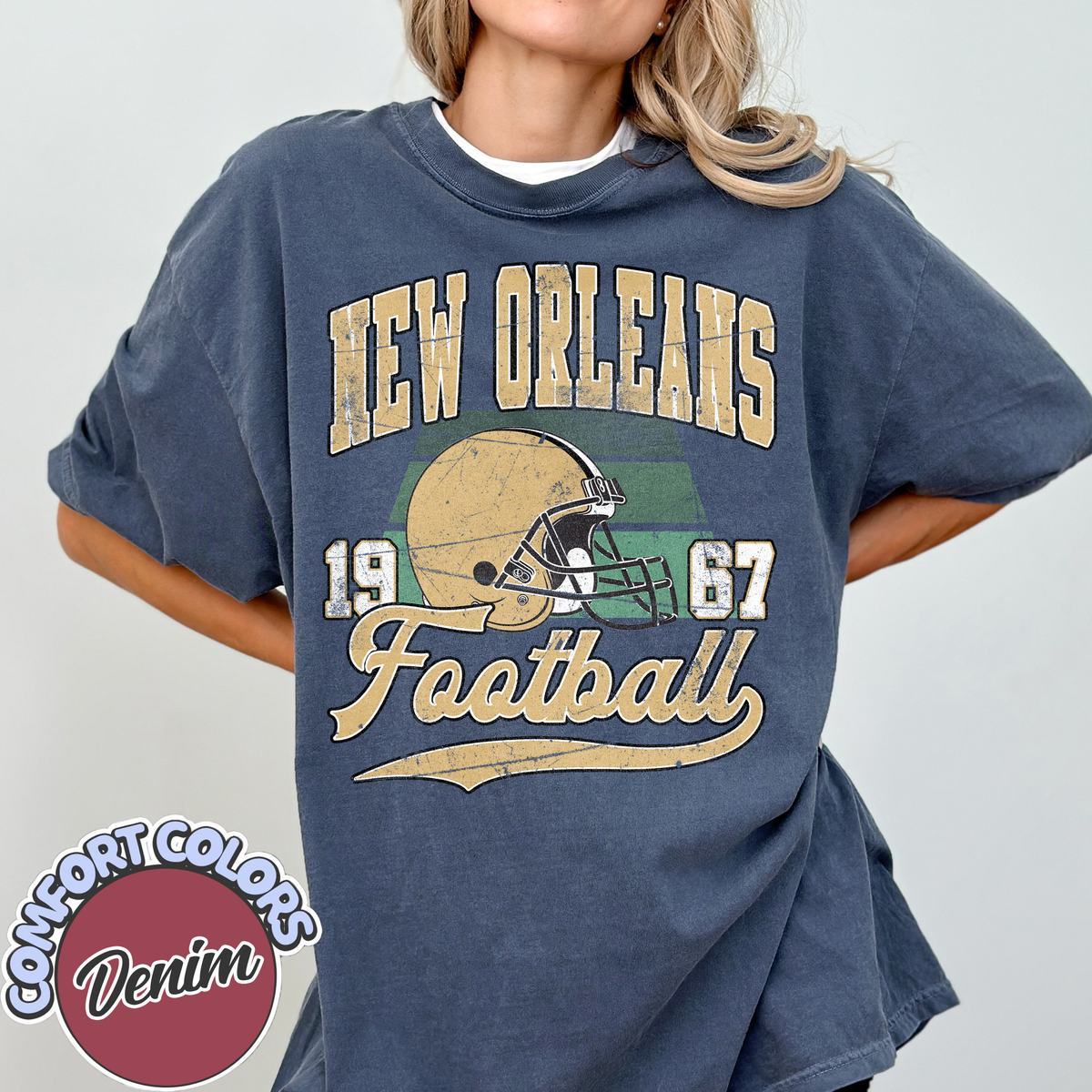Unisex New Orleans football vintage t-shirt for men and women
