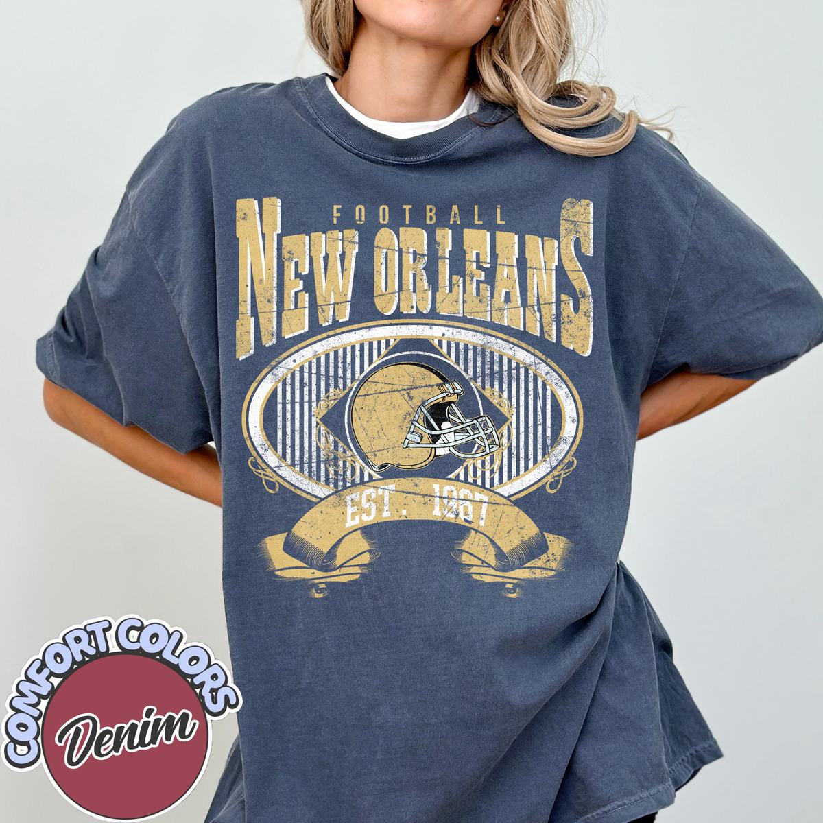 Unisex New Orleans football vintage t-shirt for men and women