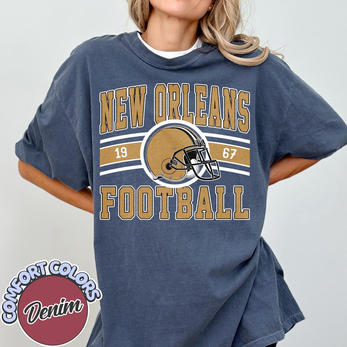 Unisex New Orleans football vintage t-shirt for men and women