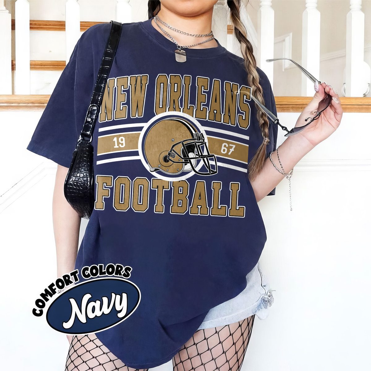 Unisex New Orleans football vintage t-shirt for men and women