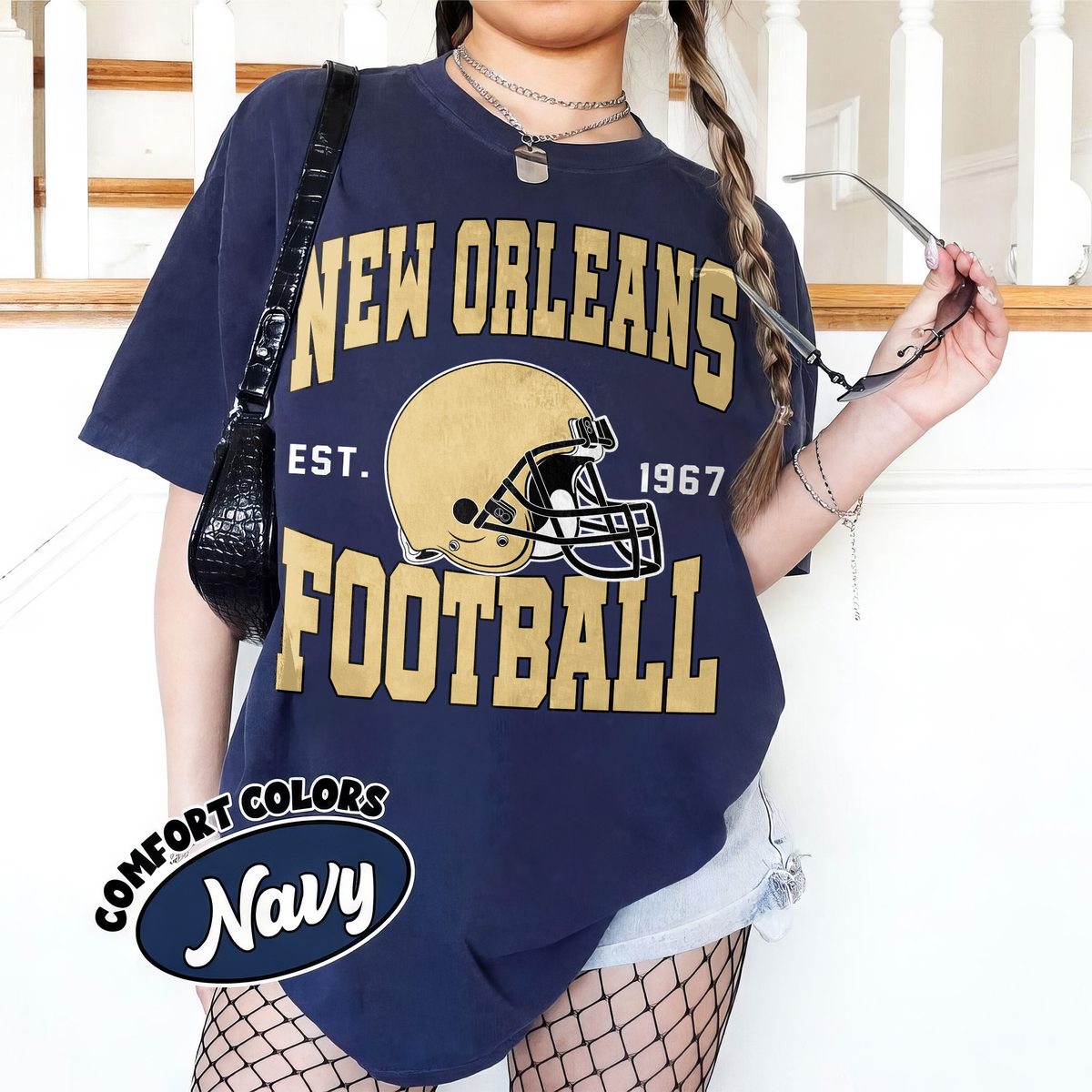 Unisex New Orleans football vintage t-shirt for men and women