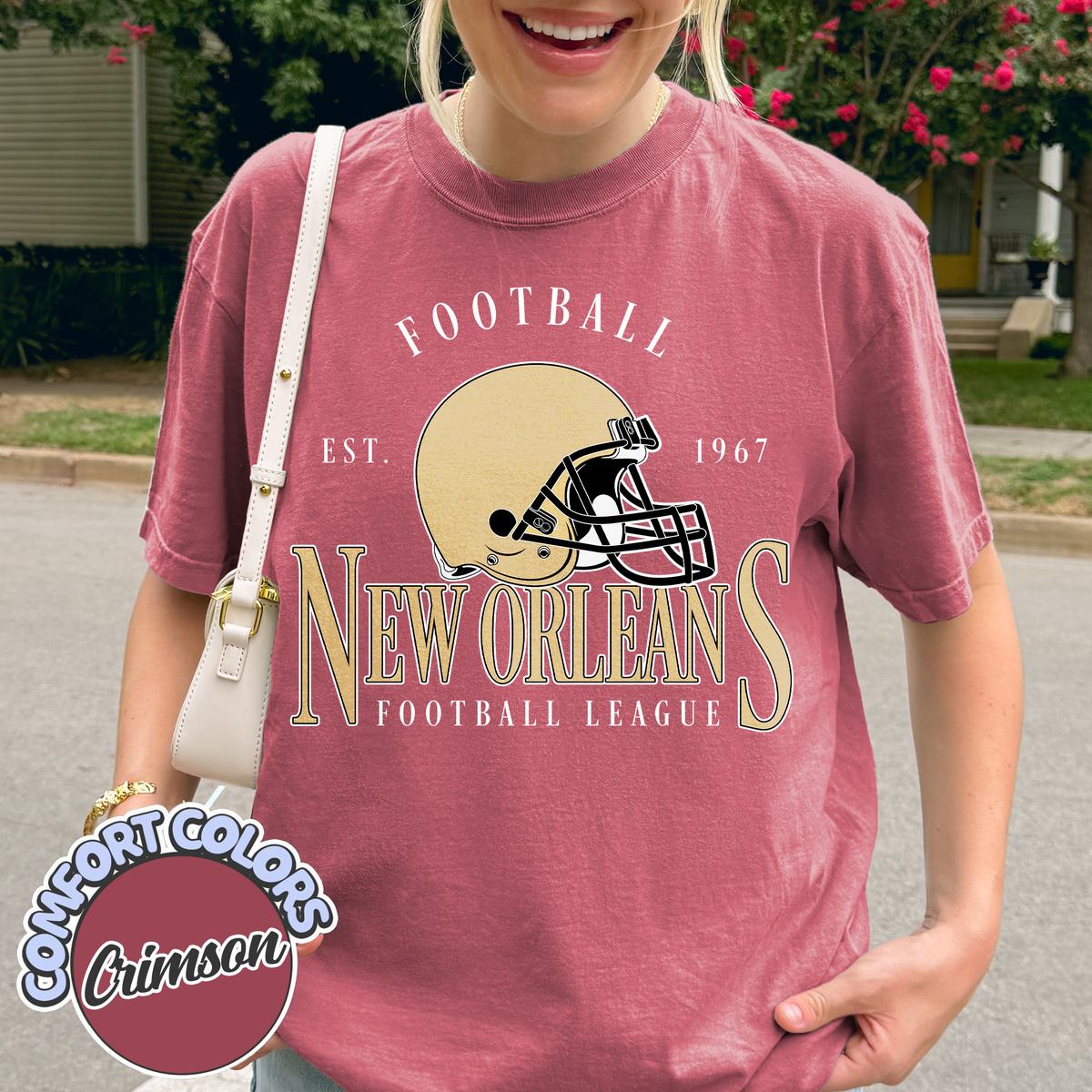 Unisex New Orleans football vintage t-shirt for men and women