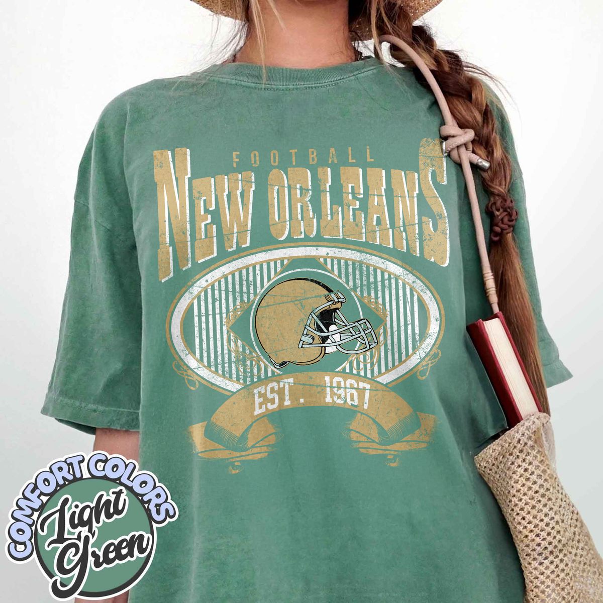 Unisex New Orleans football vintage t-shirt for men and women