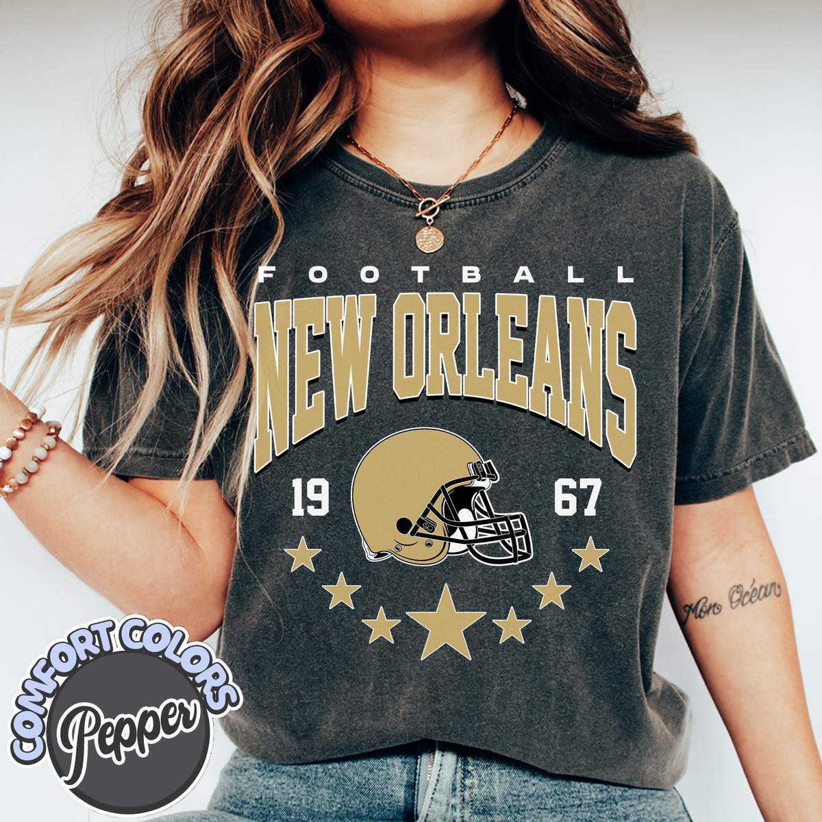 Unisex New Orleans football vintage t-shirt for men and women