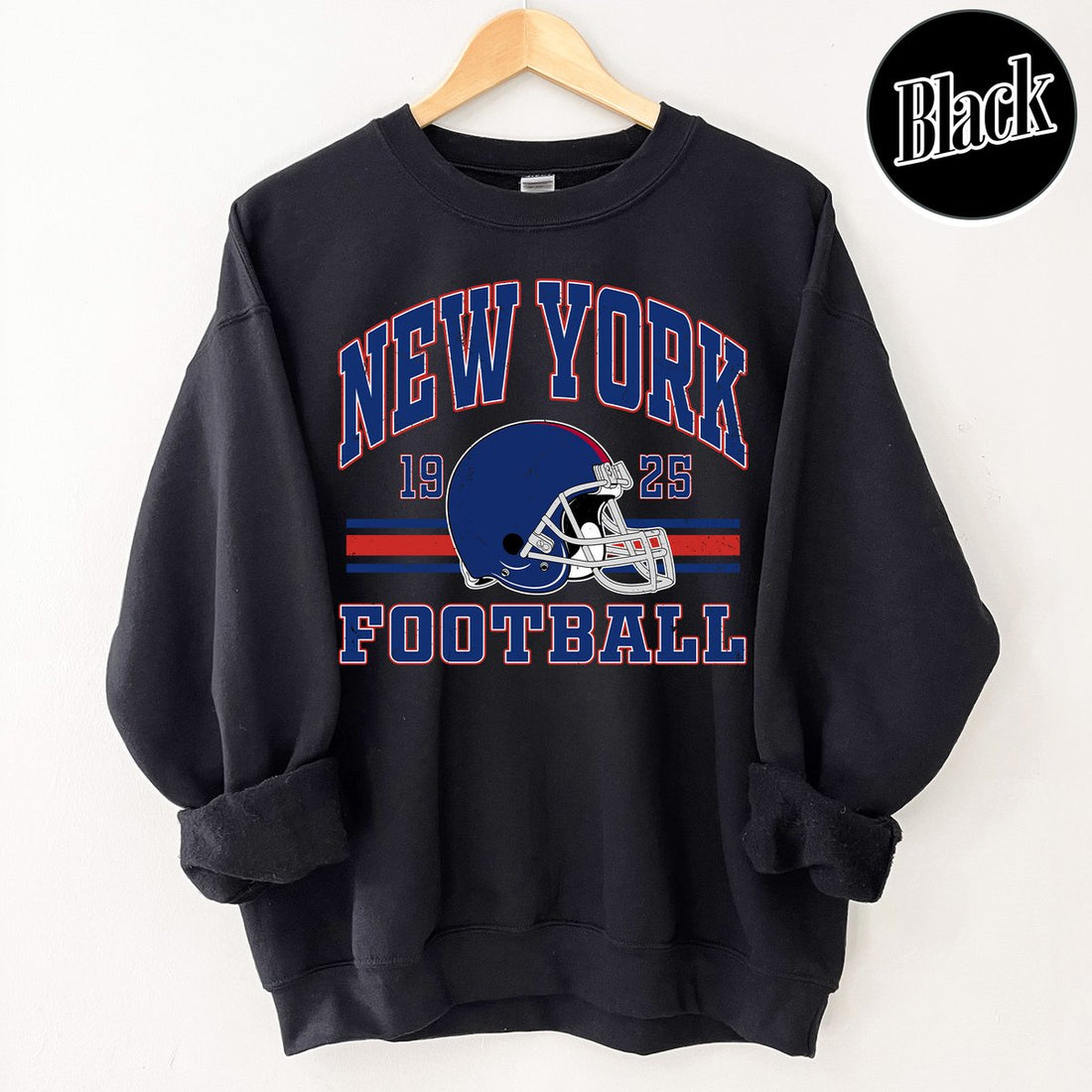 Unisex New York football vintage crewneck sweatshirt for men and women