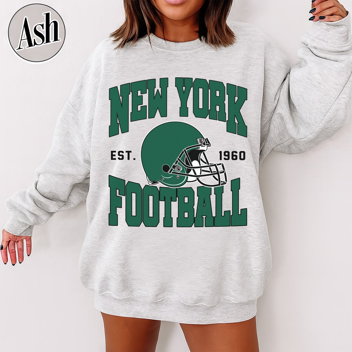 Unisex New York football vintage crewneck sweatshirt for men and women