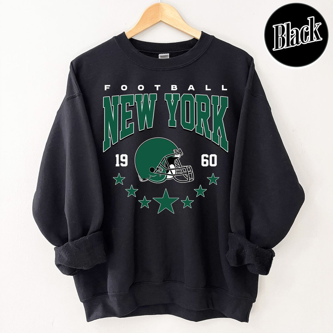Unisex New York football vintage crewneck sweatshirt for men and women