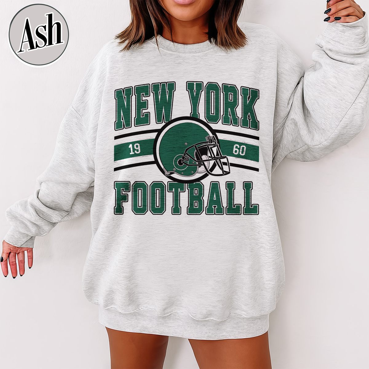 Unisex New York football vintage crewneck sweatshirt for men and women