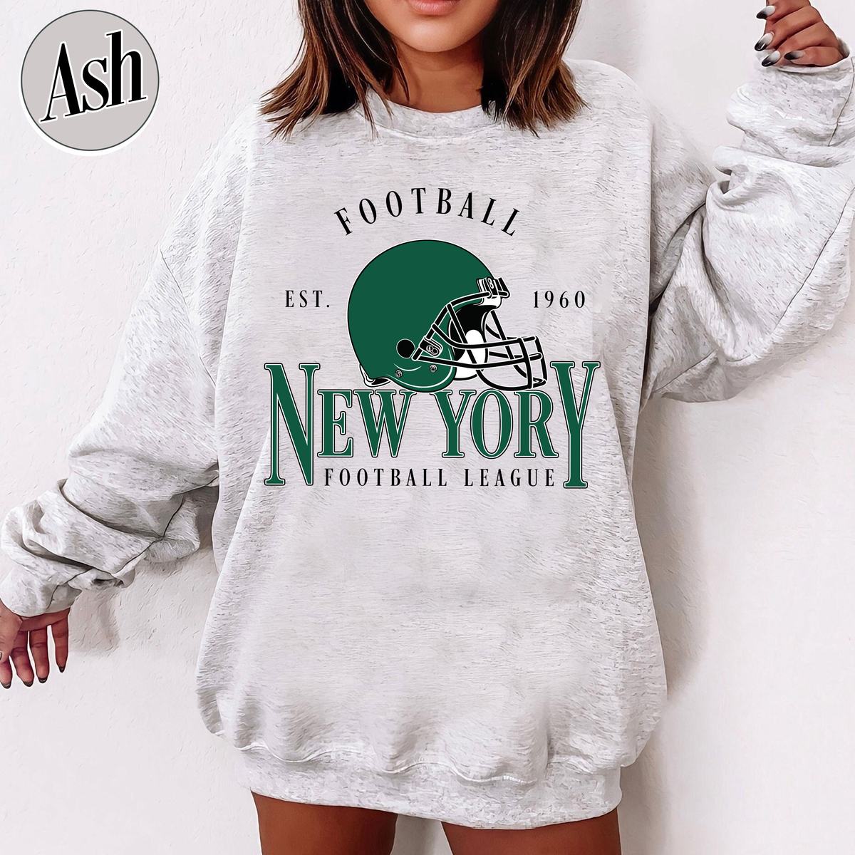 Unisex New York football vintage crewneck sweatshirt for men and women