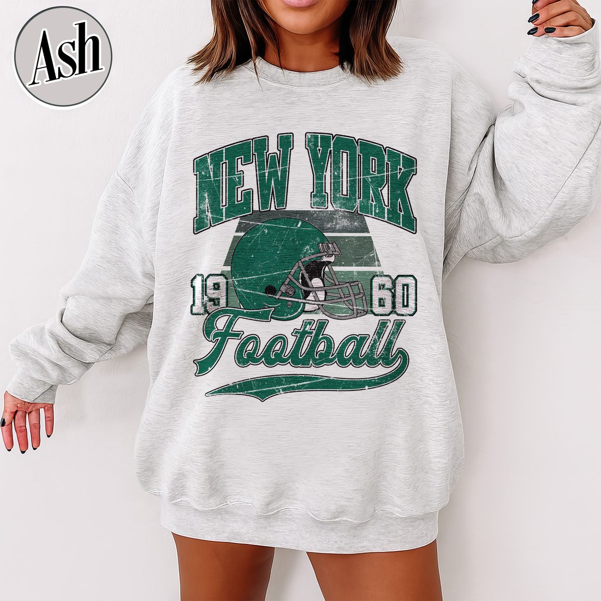 Unisex New York football vintage crewneck sweatshirt for men and women