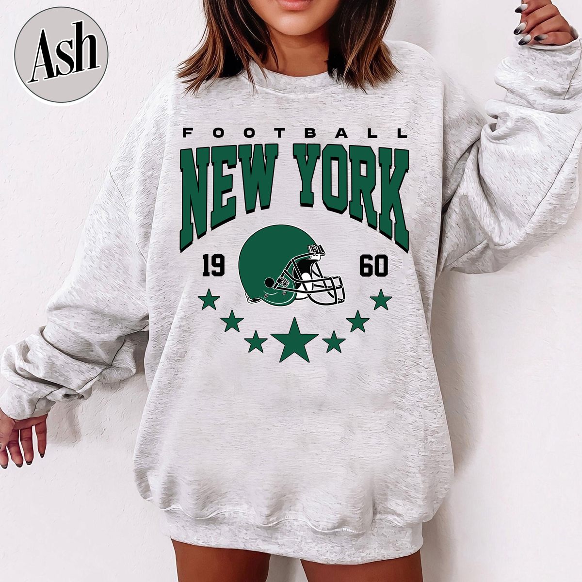 Unisex New York football vintage crewneck sweatshirt for men and women