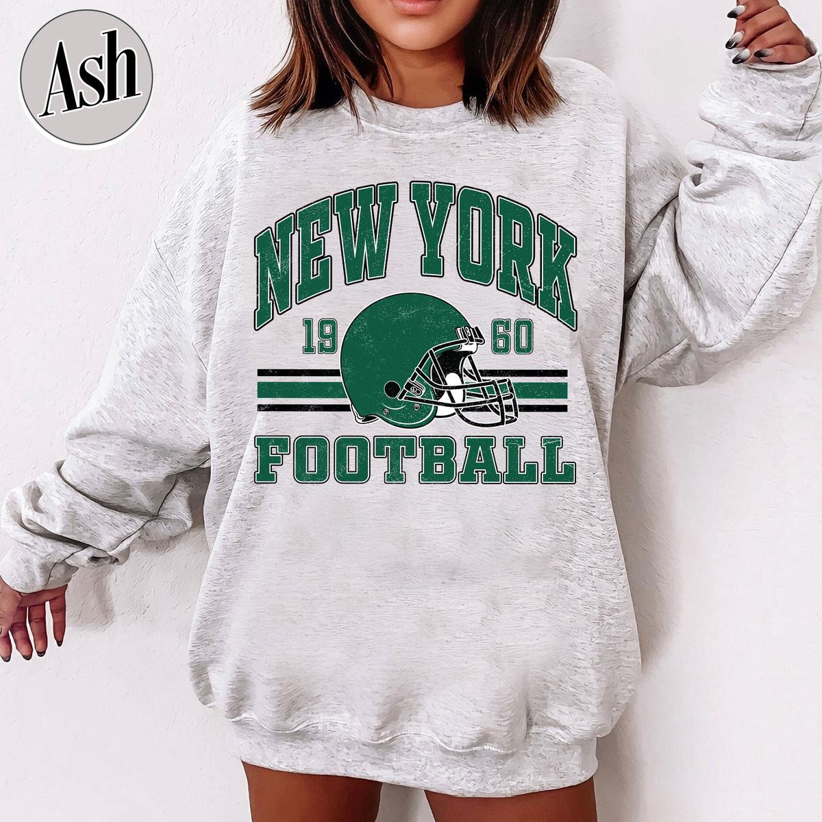 Unisex New York football vintage crewneck sweatshirt for men and women