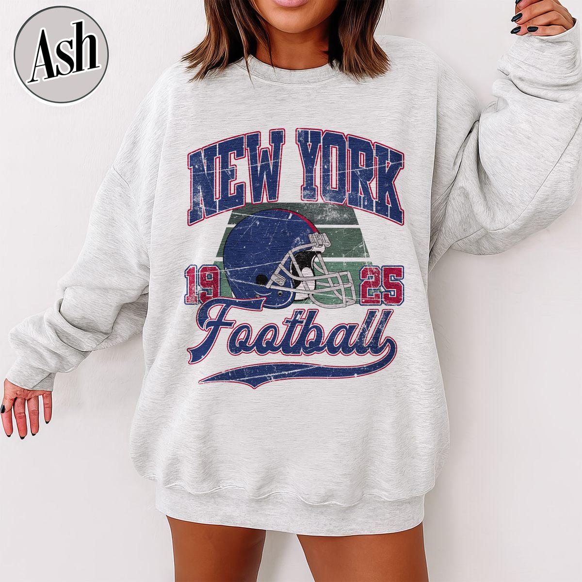 Unisex New York football vintage crewneck sweatshirt for men and women