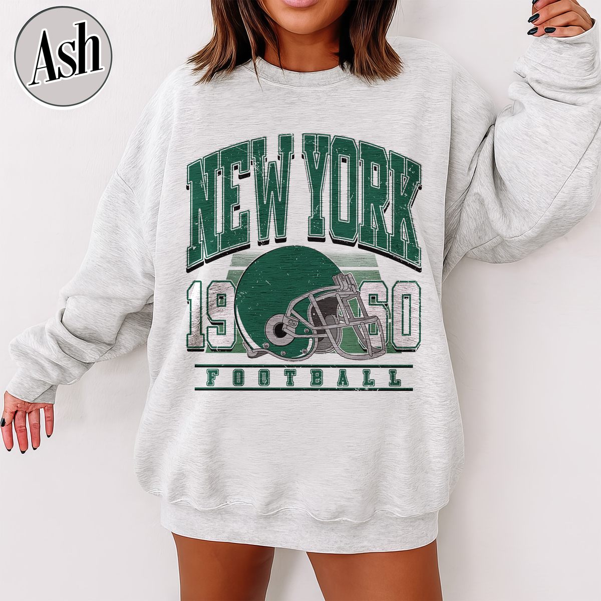 Unisex New York football vintage crewneck sweatshirt for men and women