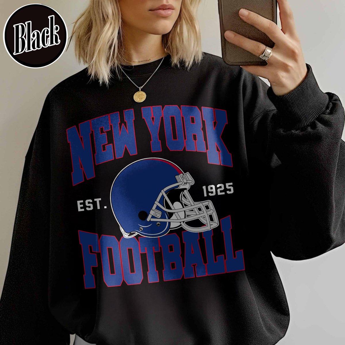 Unisex New York football vintage crewneck sweatshirt for men and women