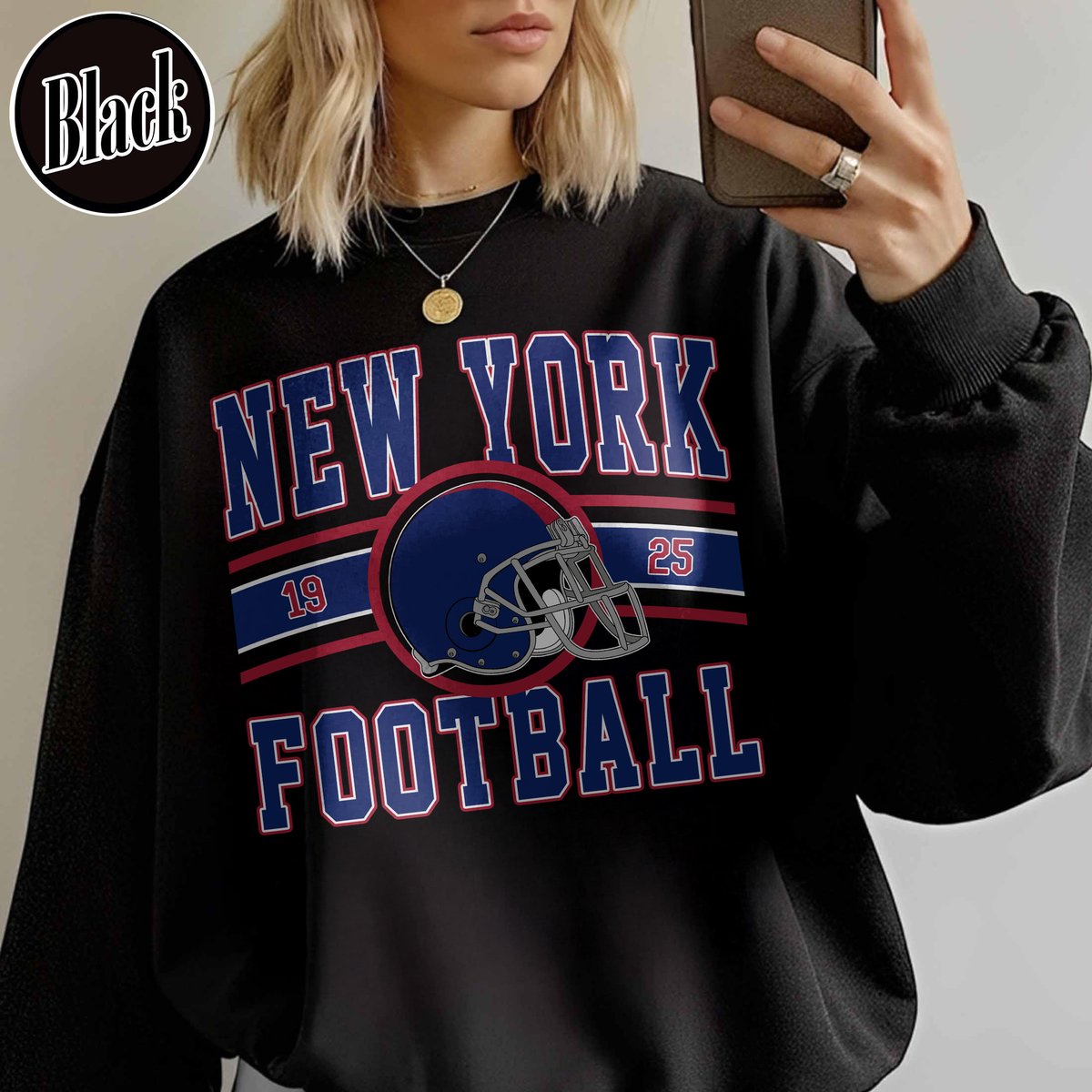 Unisex New York football vintage crewneck sweatshirt for men and women