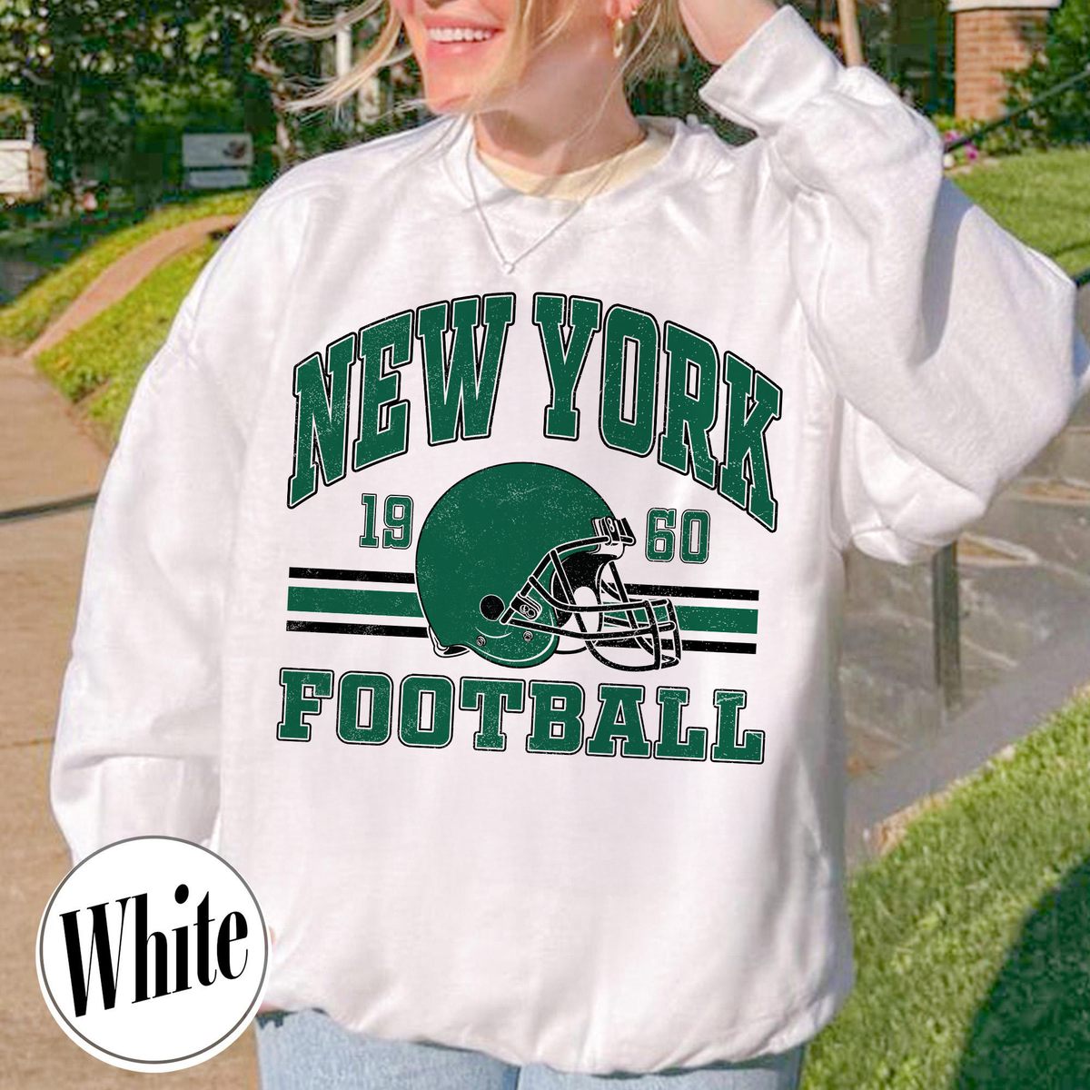 Unisex New York football vintage crewneck sweatshirt for men and women