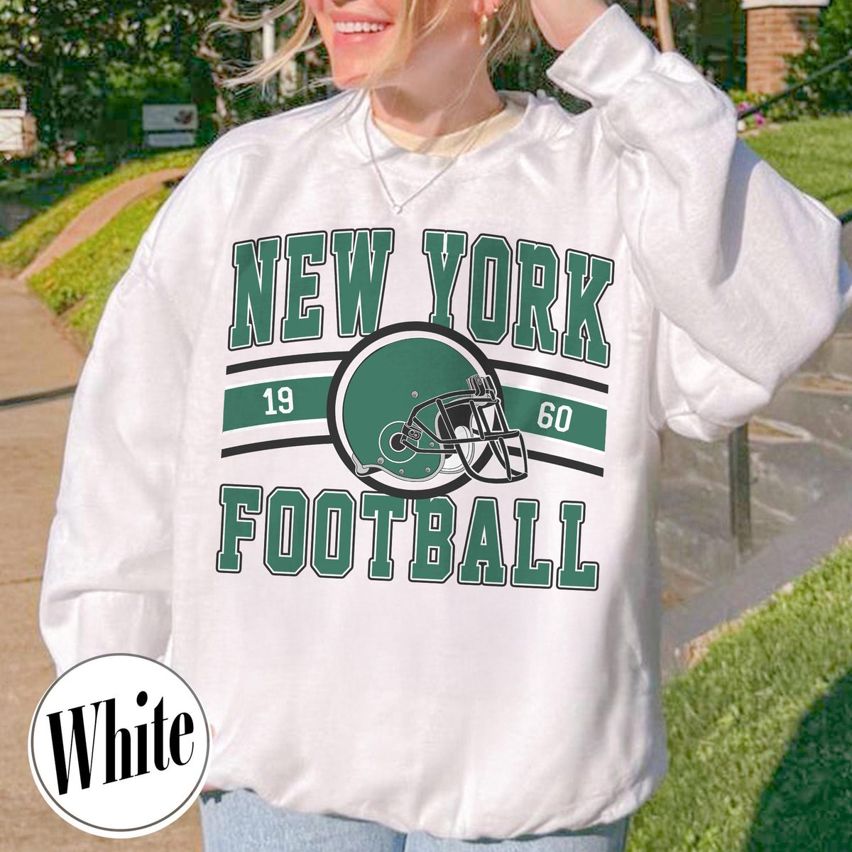 Unisex New York football vintage crewneck sweatshirt for men and women