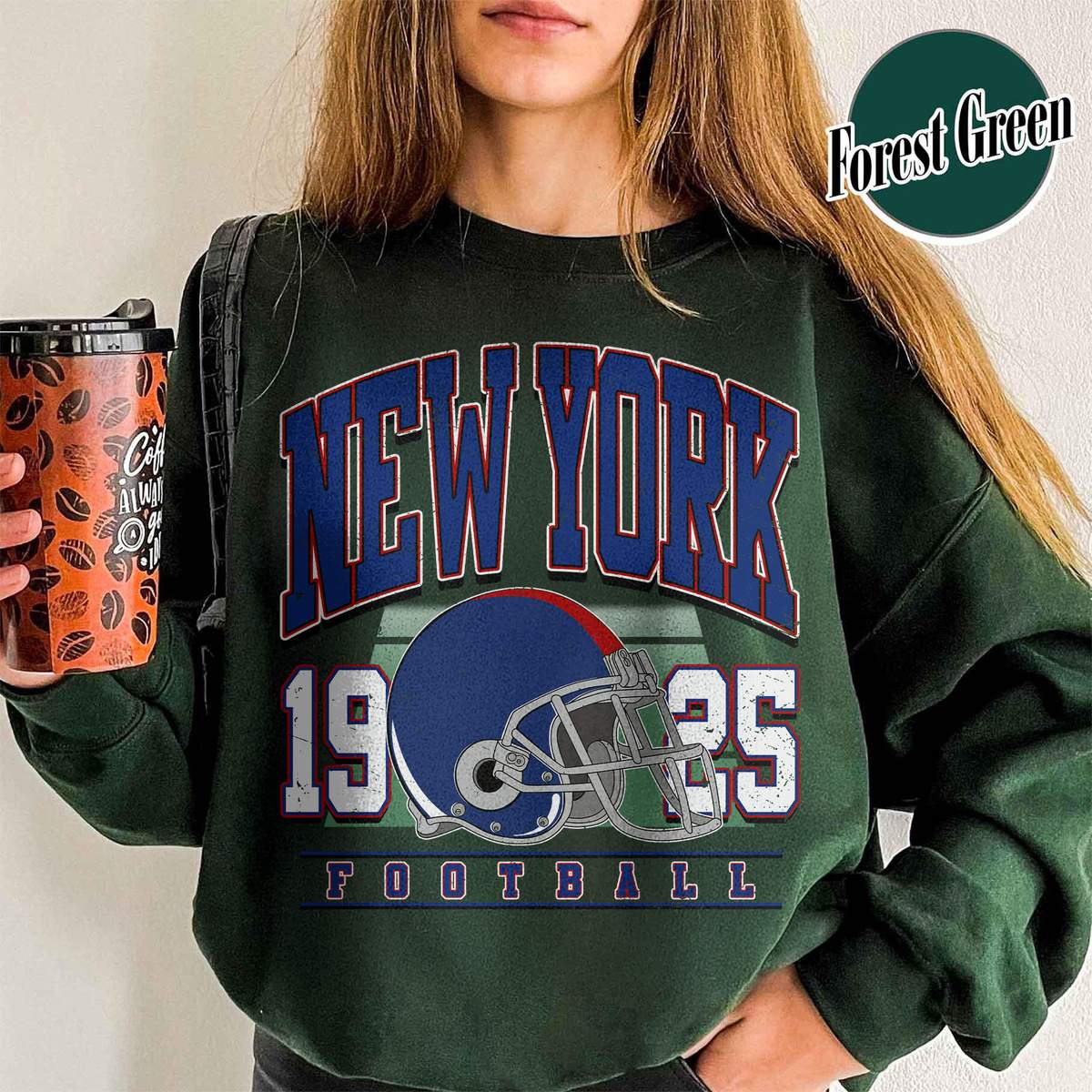 Unisex New York football vintage crewneck sweatshirt for men and women