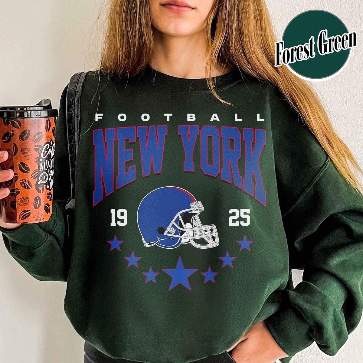 Unisex New York football vintage crewneck sweatshirt for men and women