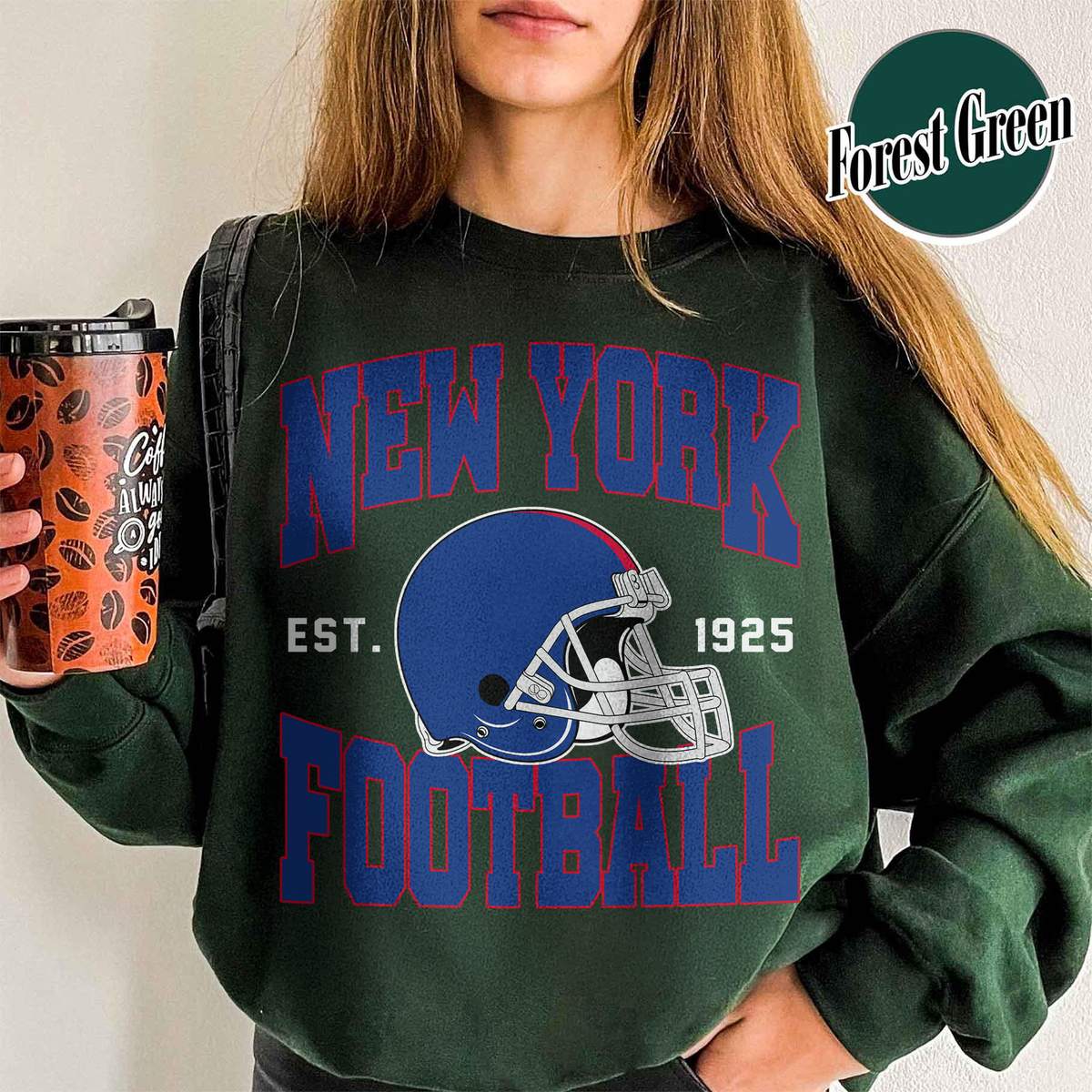 Unisex New York football vintage crewneck sweatshirt for men and women