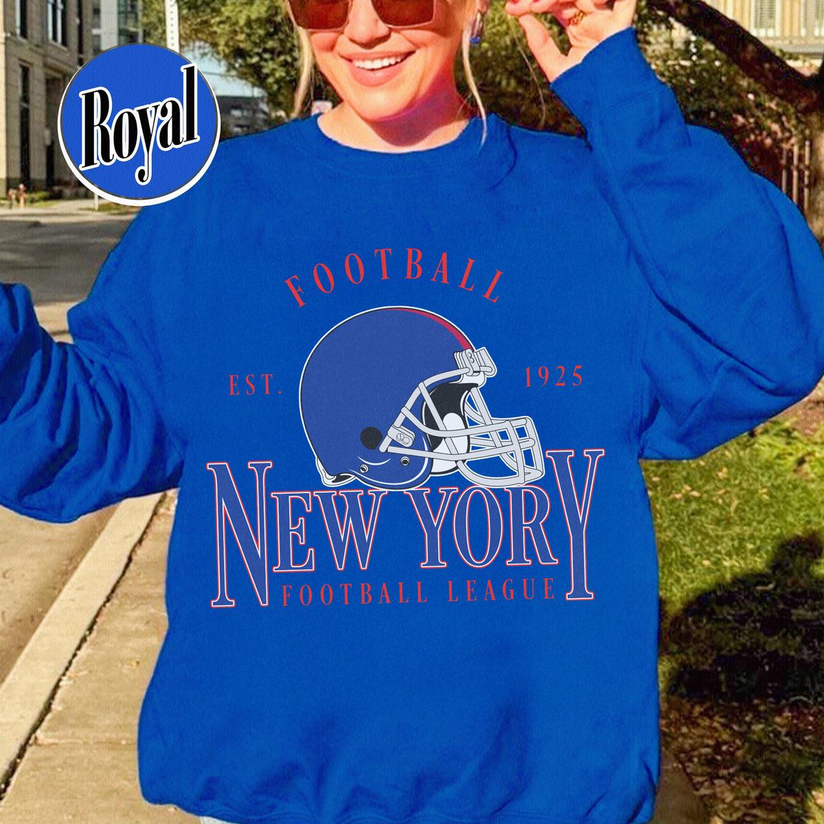 Unisex New York football vintage crewneck sweatshirt for men and women