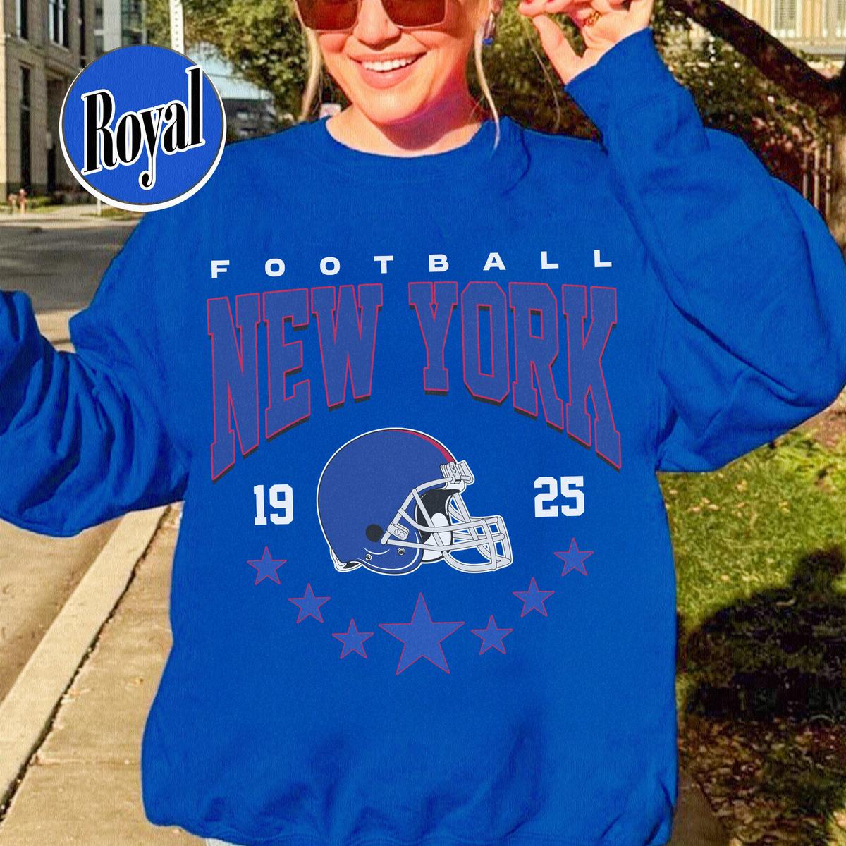 Unisex New York football vintage crewneck sweatshirt for men and women