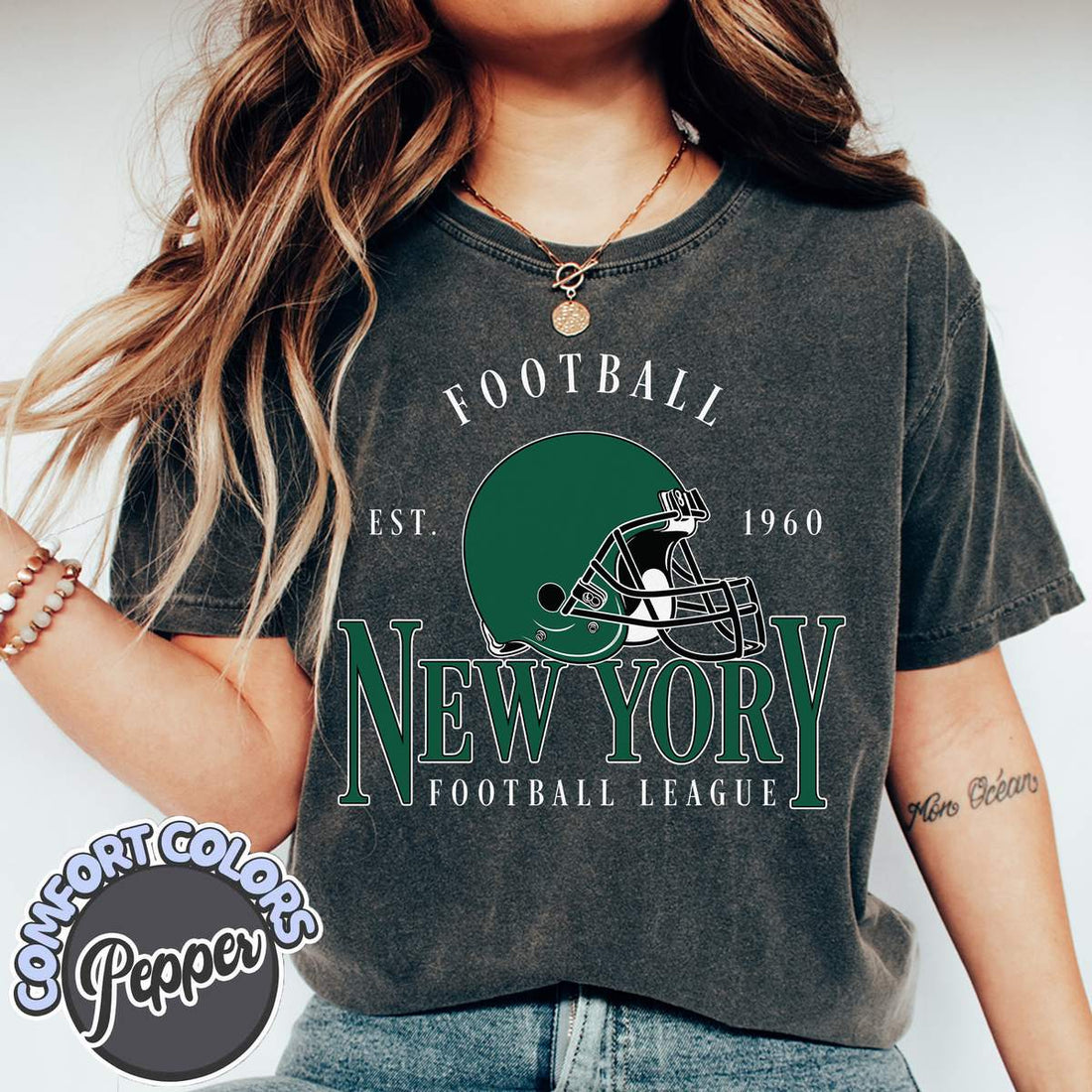 Unisex New York football vintage t-shirt for men and women