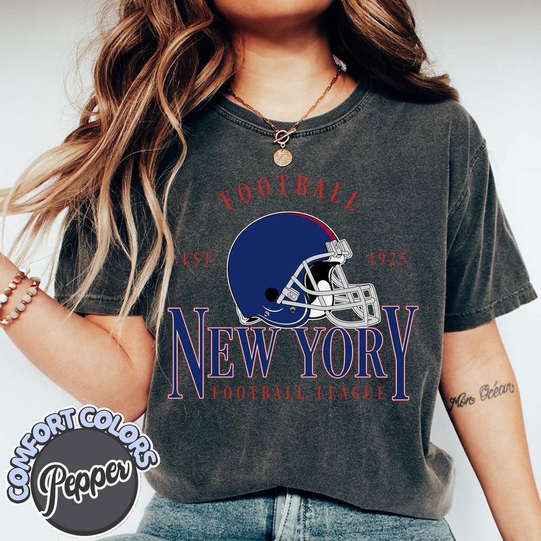 Unisex New York football vintage t-shirt for men and women