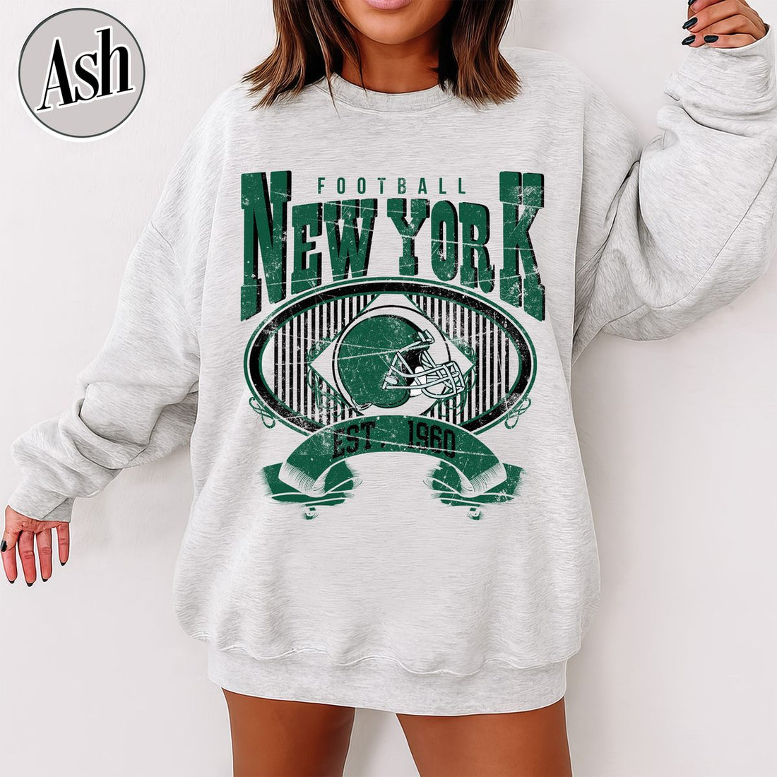Unisex New York football vintage crewneck sweatshirt for men and women