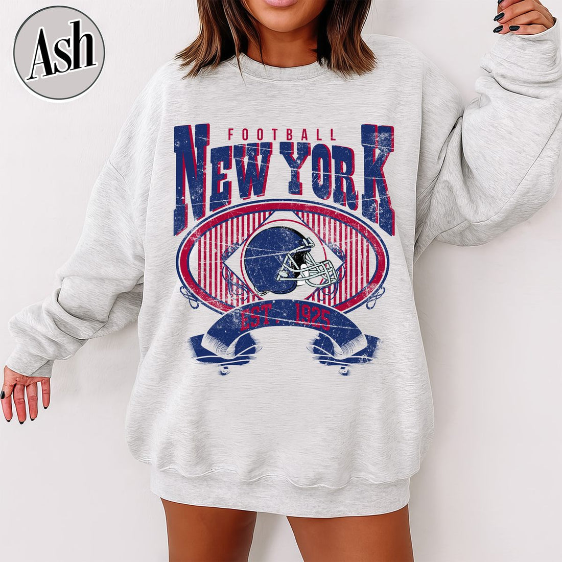 Unisex New York football vintage crewneck sweatshirt for men and women