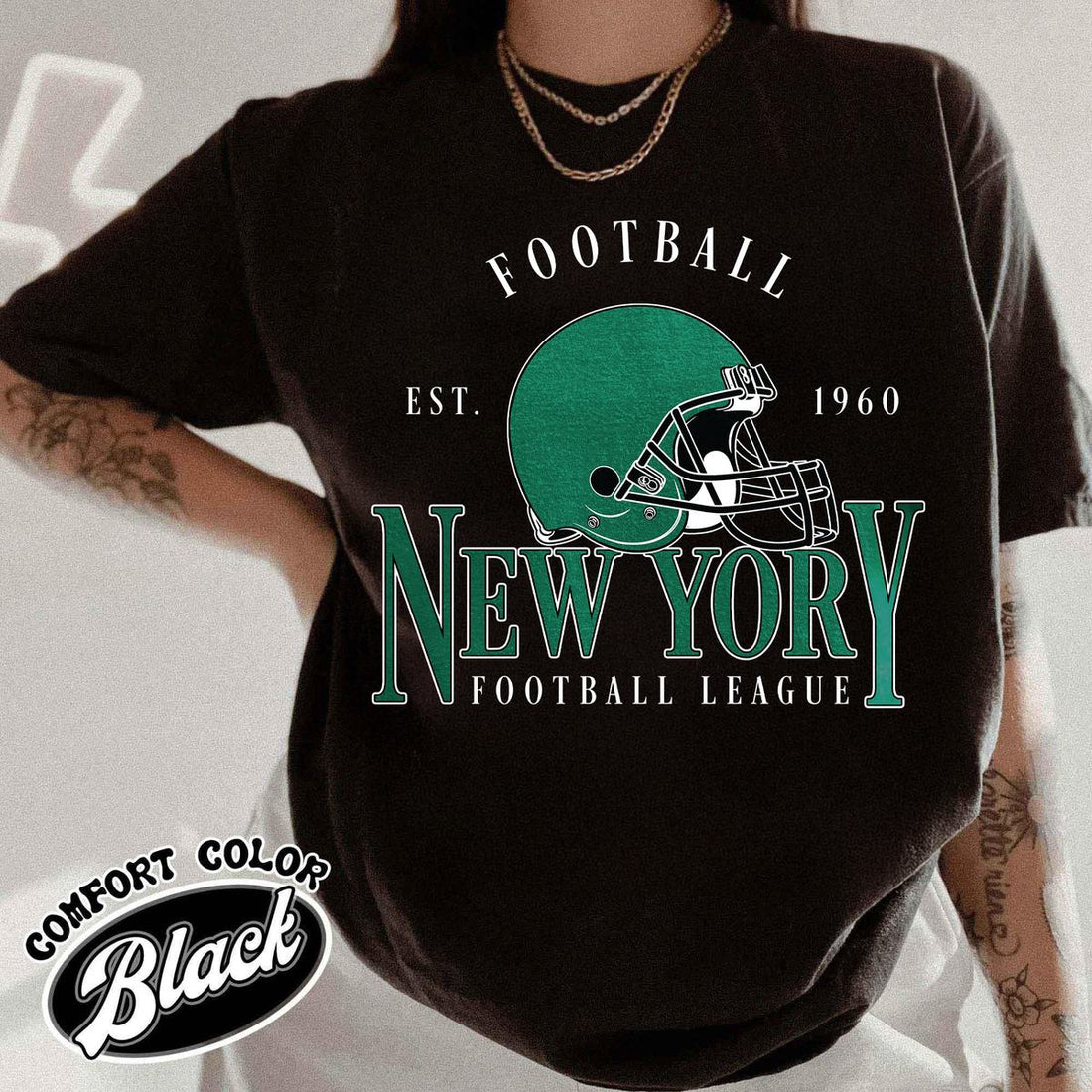 Unisex New York football vintage t-shirt for men and women