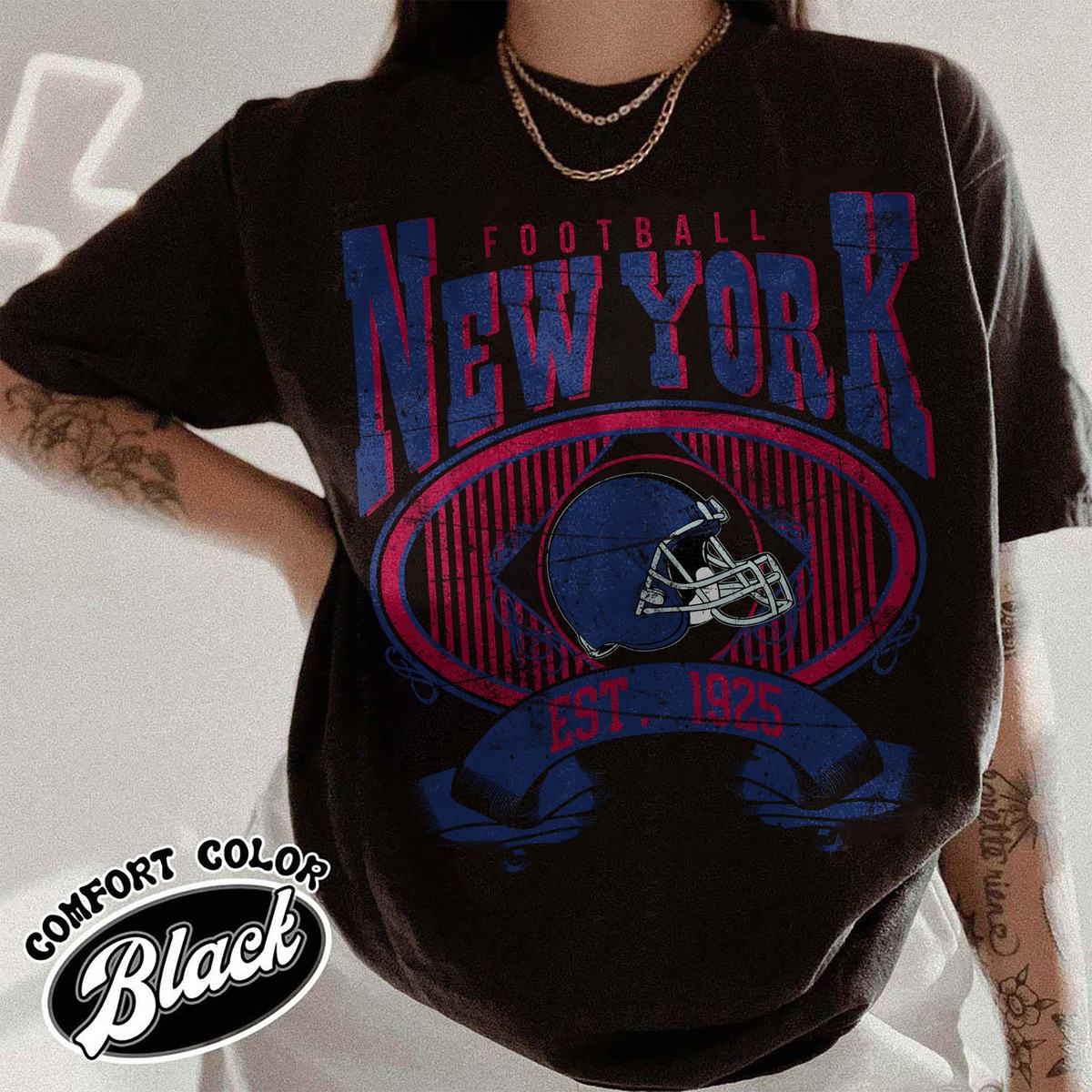 Unisex New York football vintage t-shirt for men and women