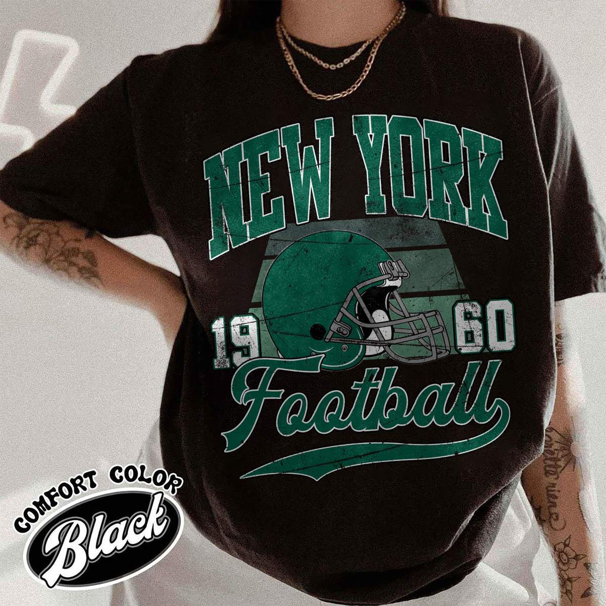 Unisex New York football vintage t-shirt for men and women
