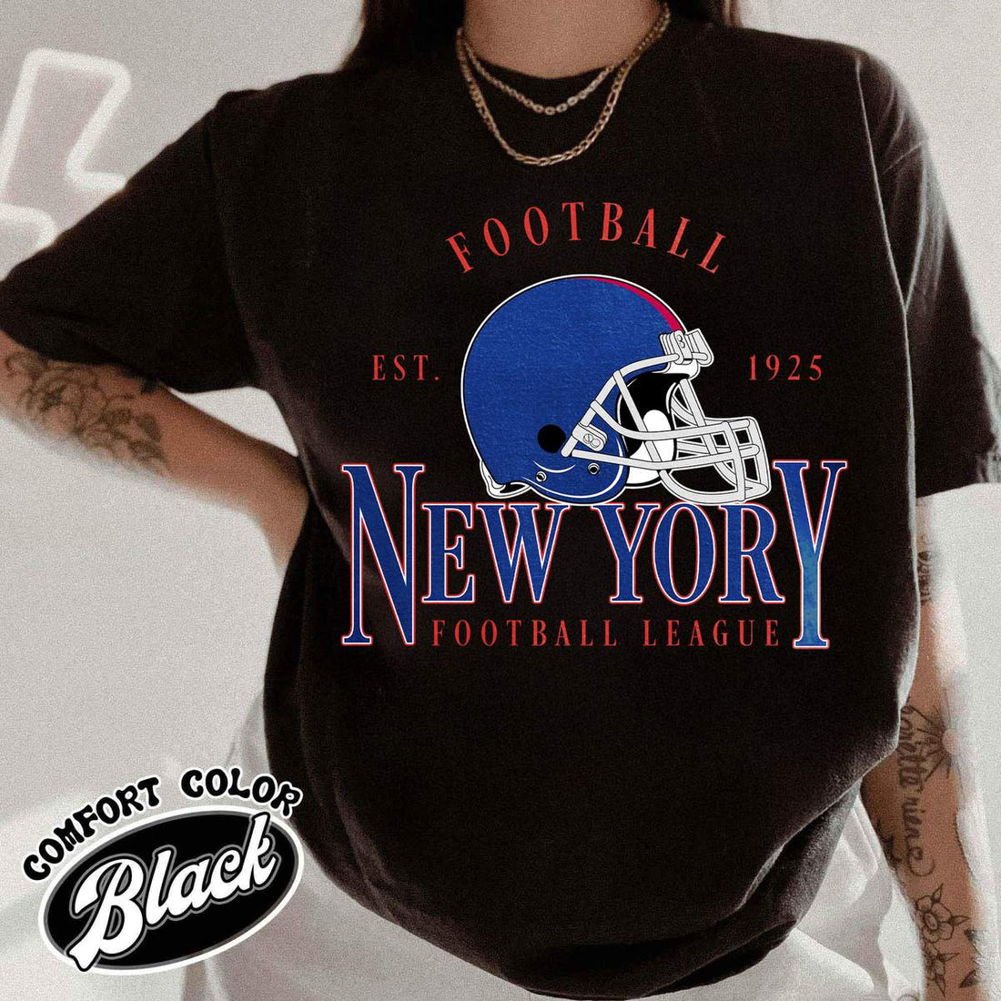 Unisex New York football vintage t-shirt for men and women