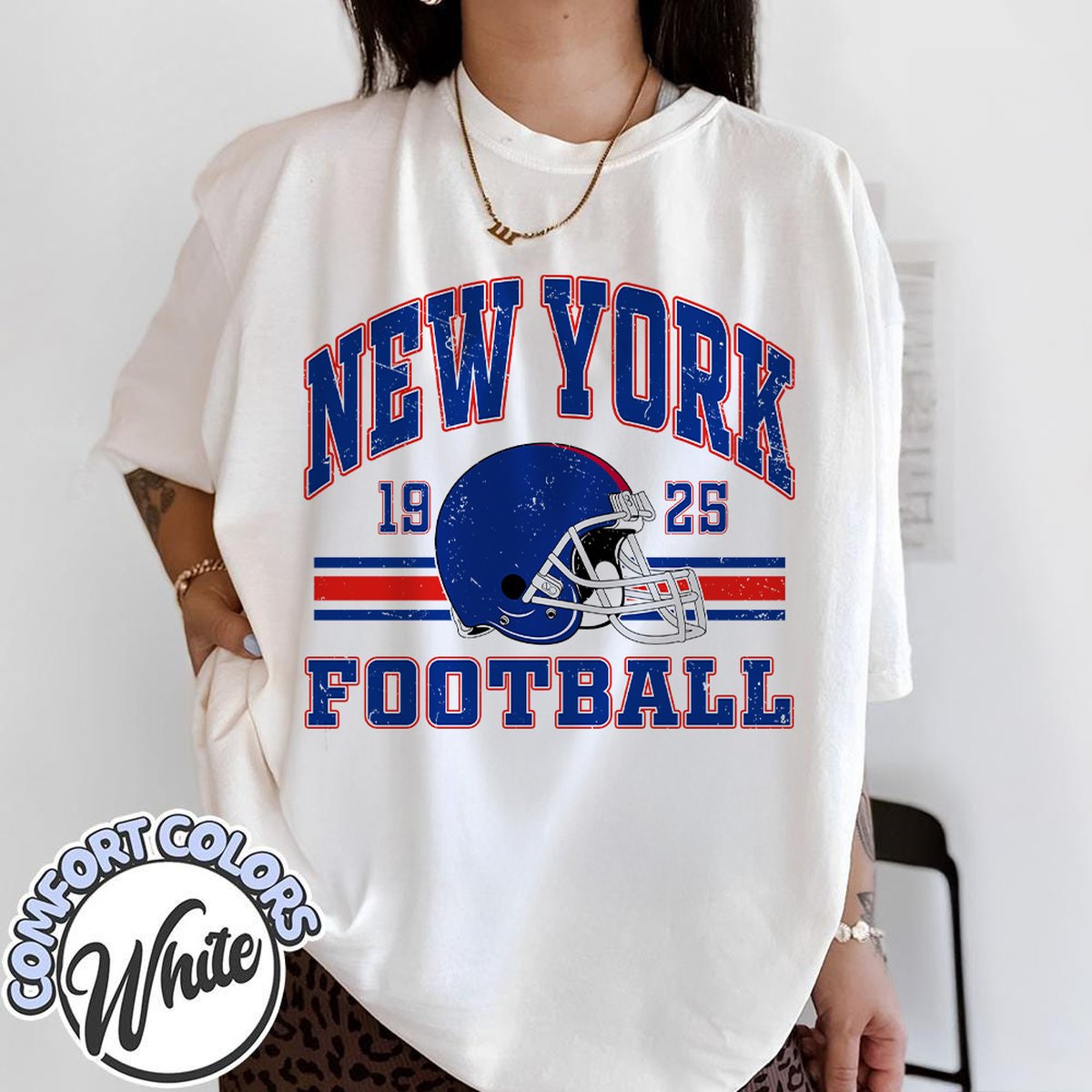 Unisex New York football vintage t-shirt for men and women