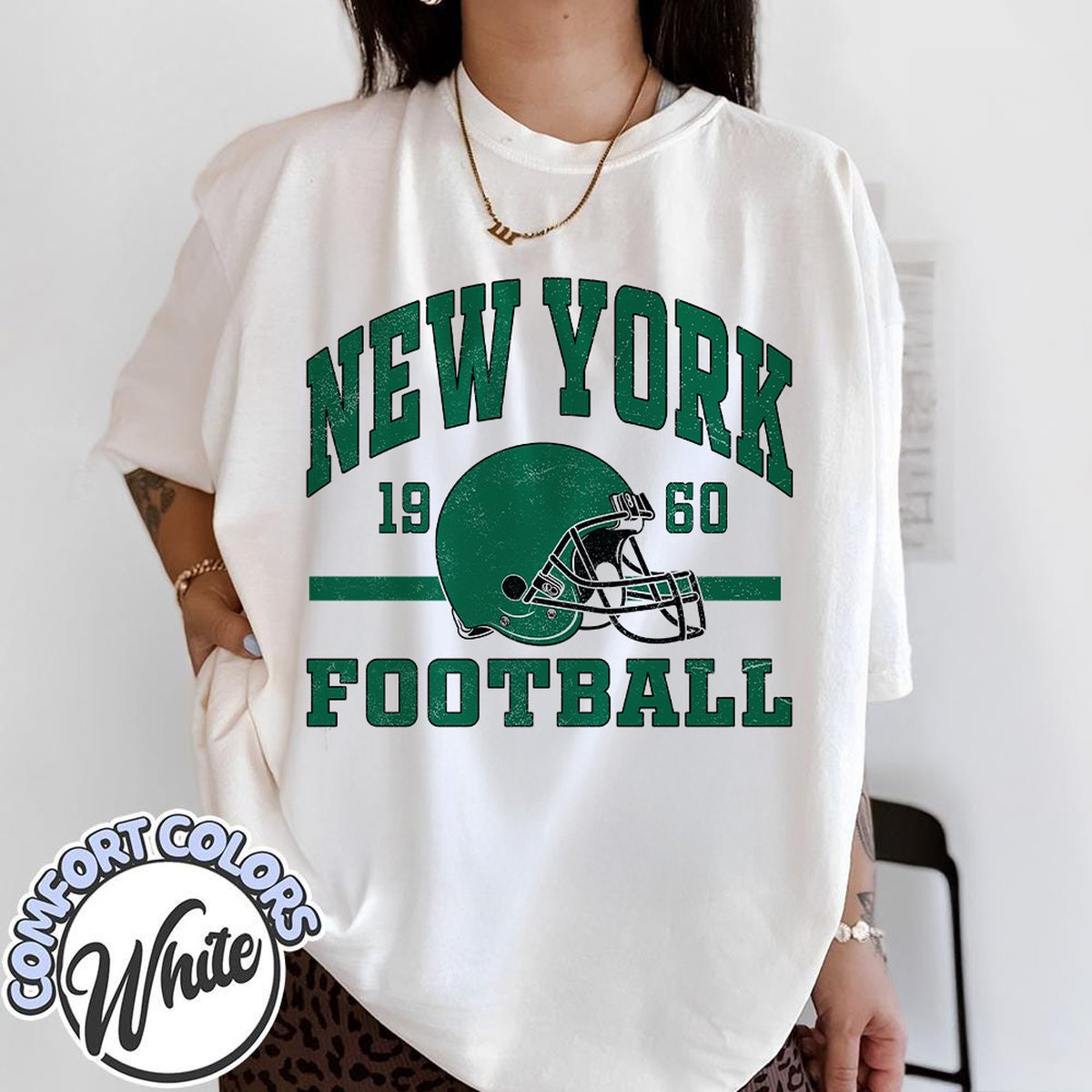 Unisex New York football vintage t-shirt for men and women