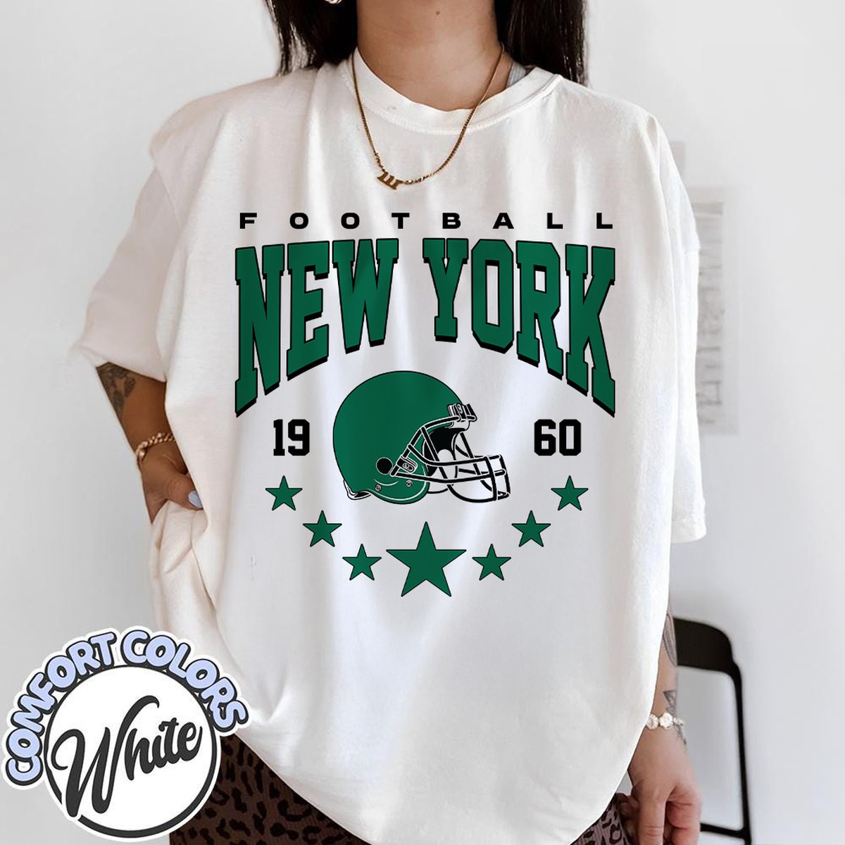Unisex New York football vintage t-shirt for men and women