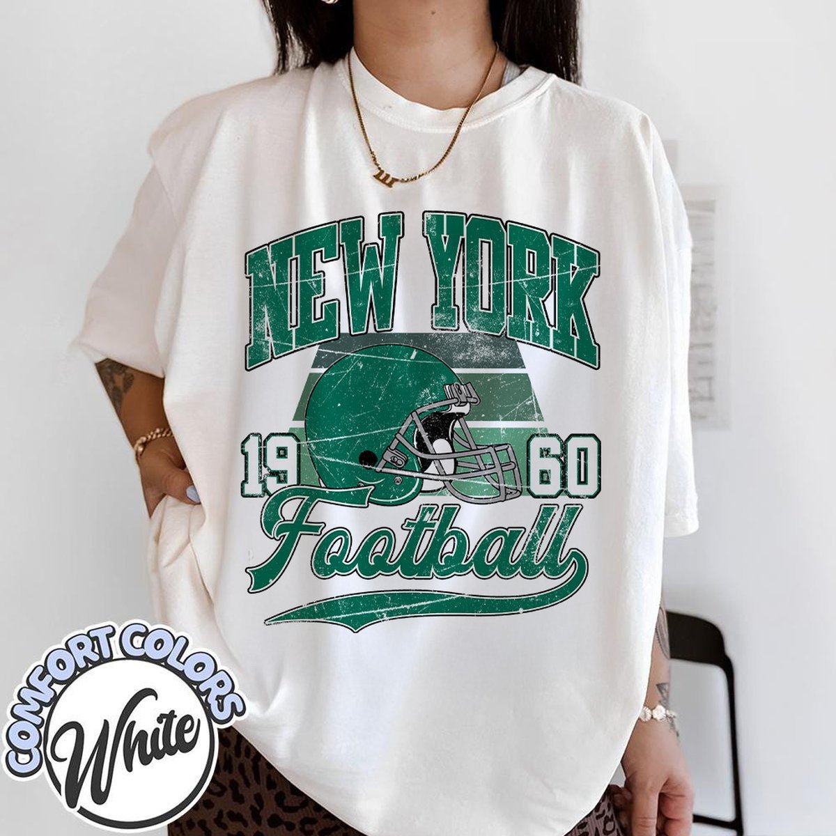 Unisex New York football vintage t-shirt for men and women