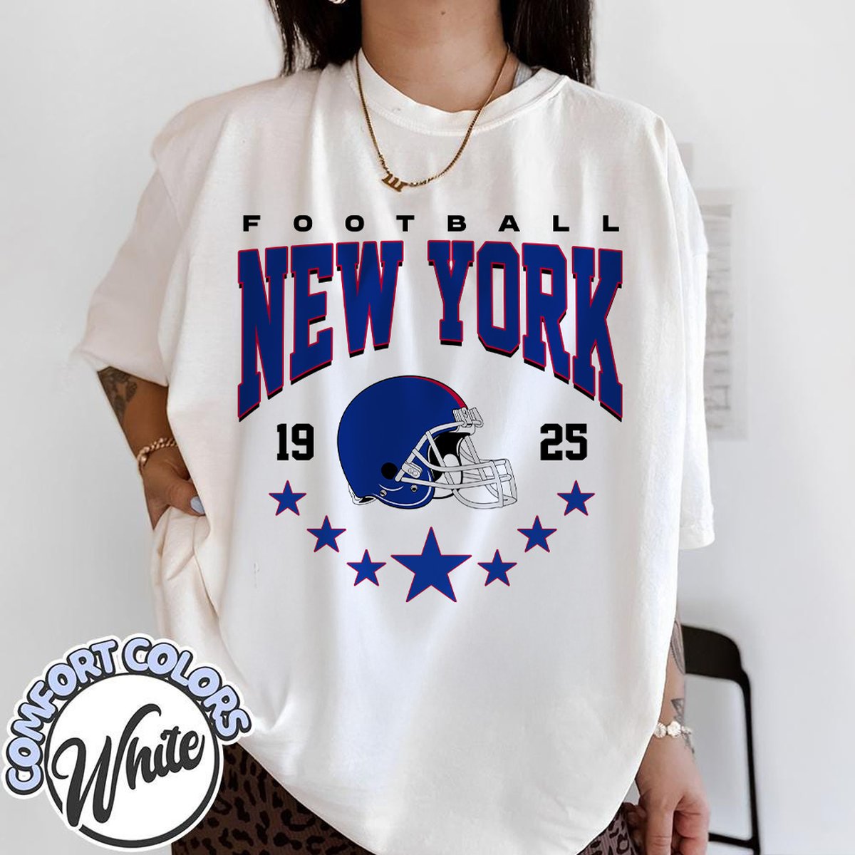 Unisex New York football vintage t-shirt for men and women