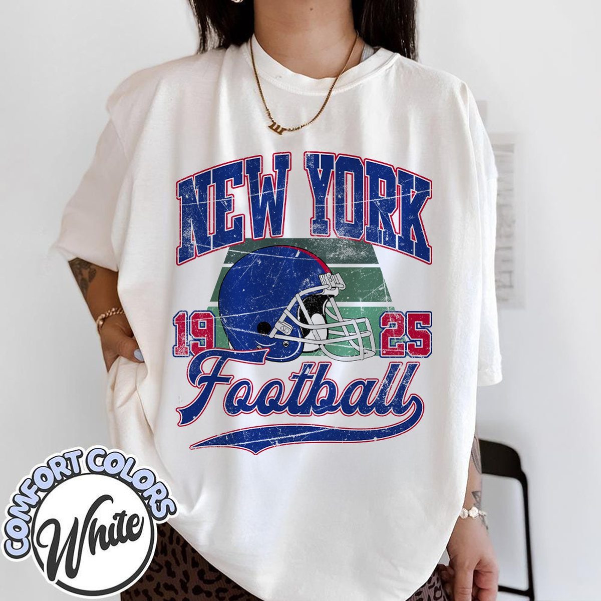 Unisex New York football vintage t-shirt for men and women