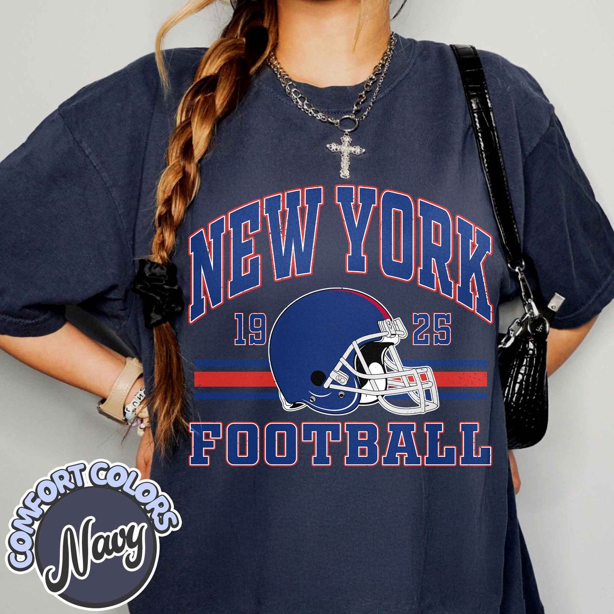 Unisex New York football vintage t-shirt for men and women