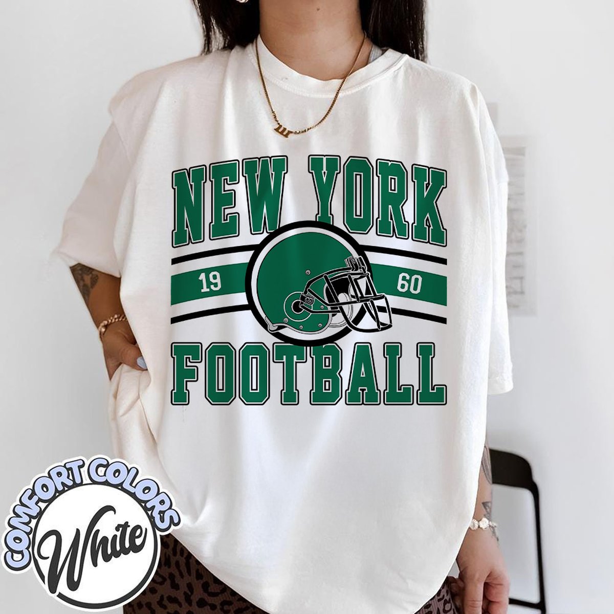 Unisex New York football vintage t-shirt for men and women