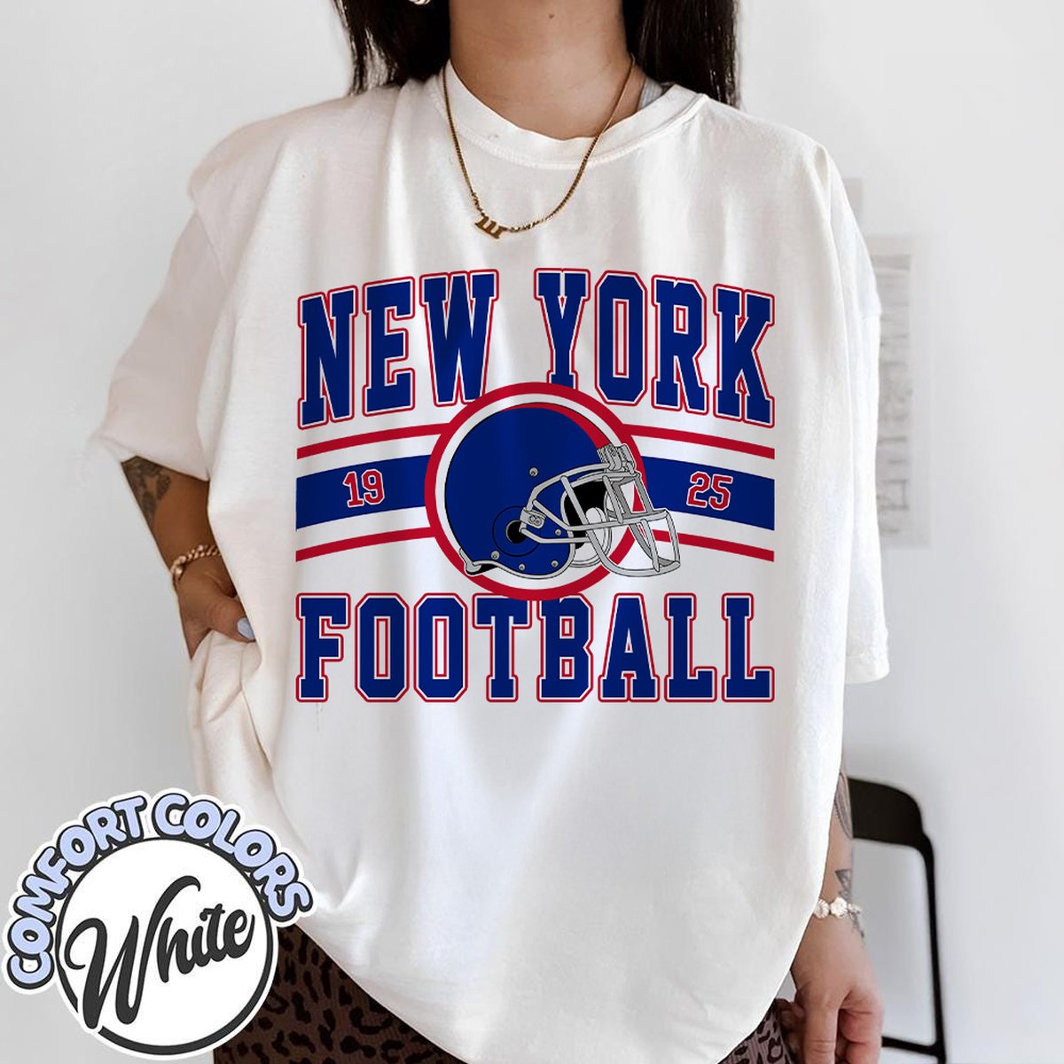 Unisex New York football vintage t-shirt for men and women