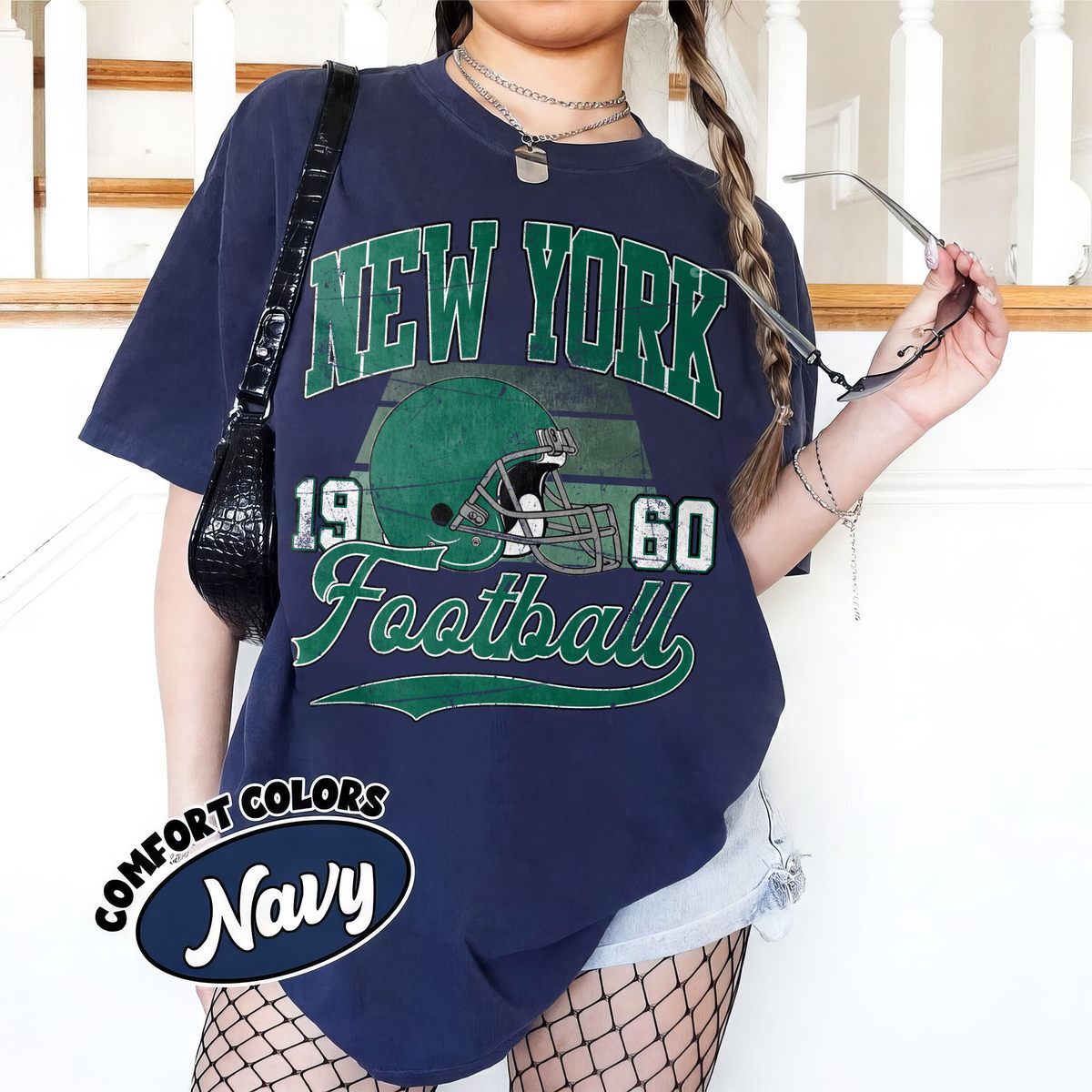 Unisex New York football vintage t-shirt for men and women