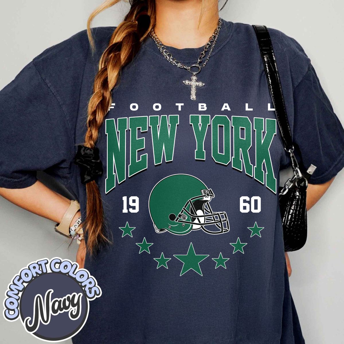 Unisex New York football vintage t-shirt for men and women