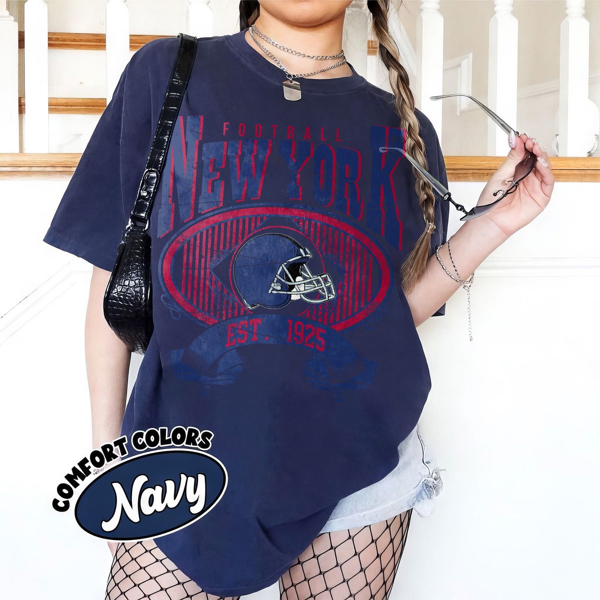 Unisex New York football vintage t-shirt for men and women