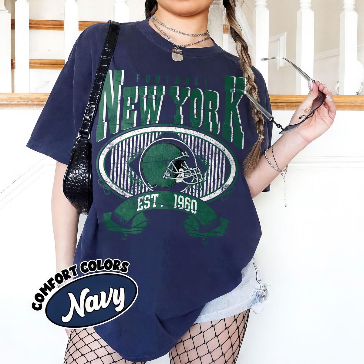 Unisex New York football vintage t-shirt for men and women