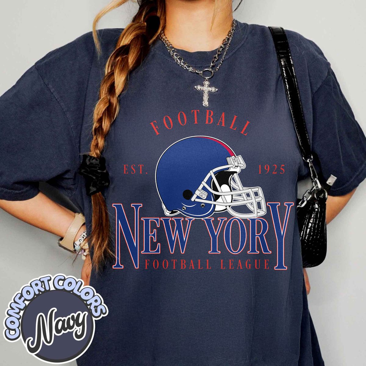 Unisex New York football vintage t-shirt for men and women